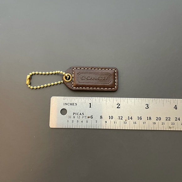 Coach Chocolate Leather Hang Tag - Picture 1 of 2